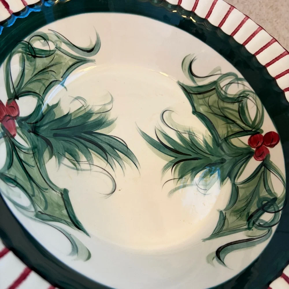 Gail Pittman Hollylujah Large Round‎ Serving Bowl 12 1/2
